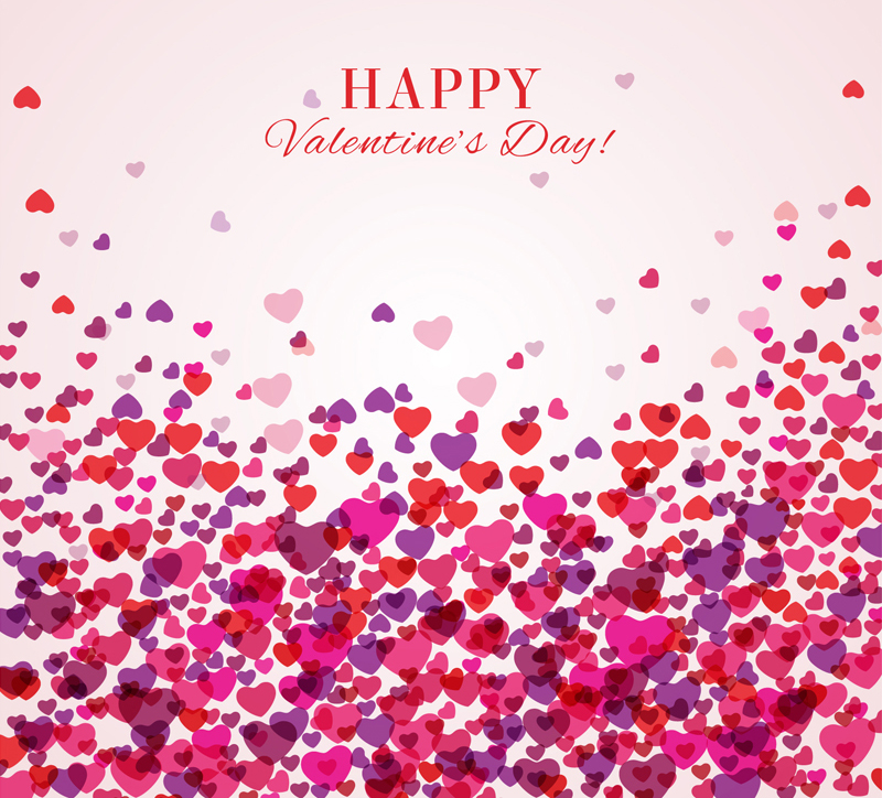 Valentine colorful love vector material