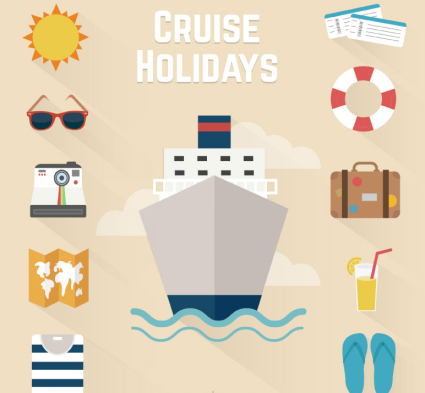 Paragraph 11 holiday cruises icon vector material
