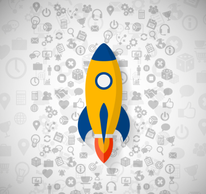 Yellow rocket vector material