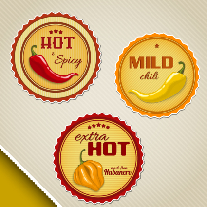 3 circular hot label vector map