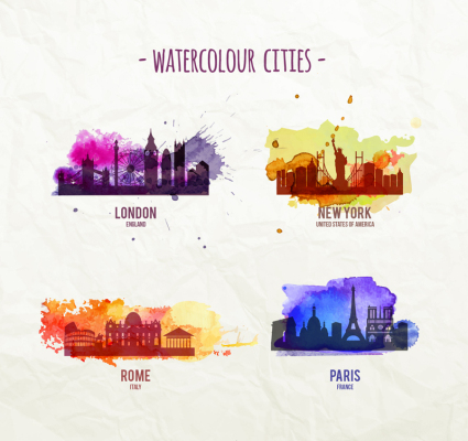4 Urban Design Vector Drawing
