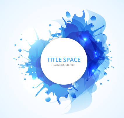 Fashion blue ink background vector