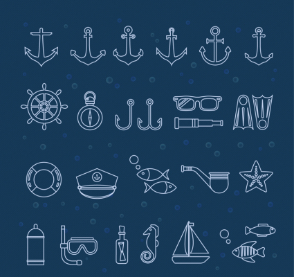 25 creative navigation elements icon vector