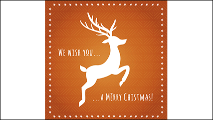 White Christmas elk vector material