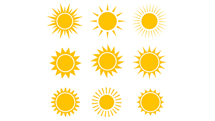 9 Creative sun icon vector
