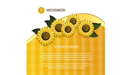 Yellow sunflower background vector material