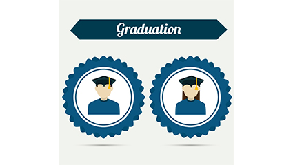 Photos Vector material men and women graduates