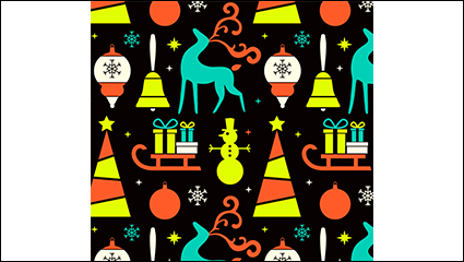 Creative Christmas seamless background element vector material