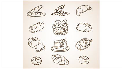 12 Dessert design vector material