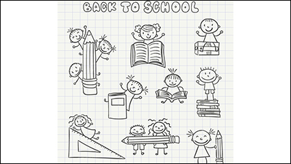 9 hand-painted children