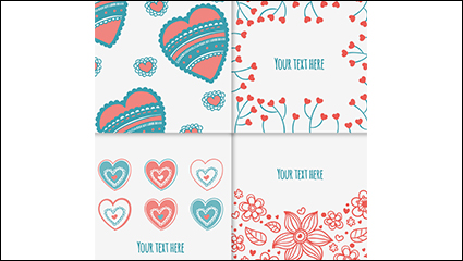 4 painted background vector material love
