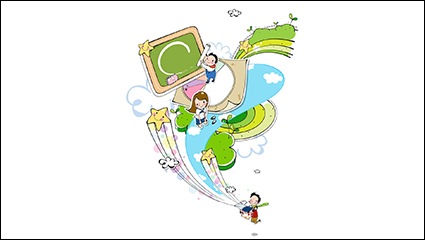 Campus Life playful clipart vector material