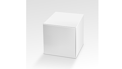 Blank solid square paper box vector material