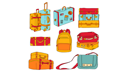 9 color box design vector material