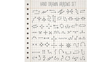 68 drawing arrow design vector diagram