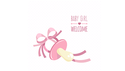 Pink pacifier Vector material
