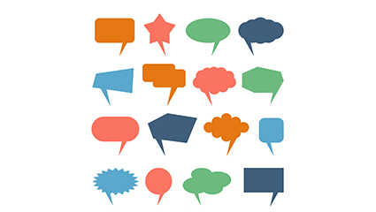 16 color language bubble vector material