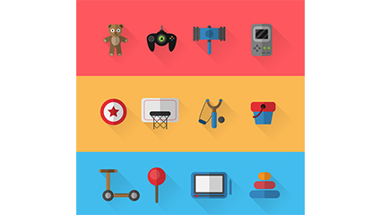 12 exquisite toys vector material