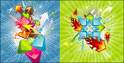 Arrow theme of the trend vector material