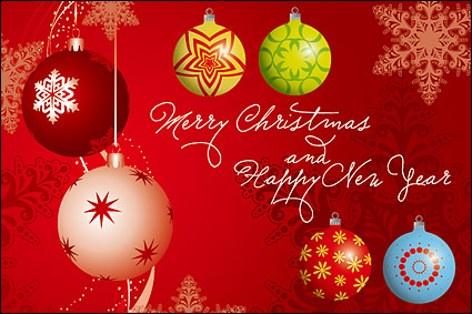 Christmas decoration hanging ball vector material