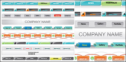 Site navigation menu vector material