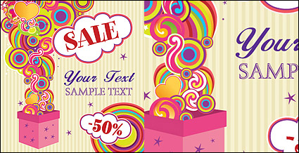 Discount sales trend vector material-3