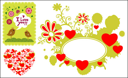 Love theme 3 vector material