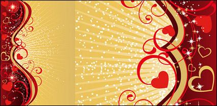 Home style heart-shaped vector material elements