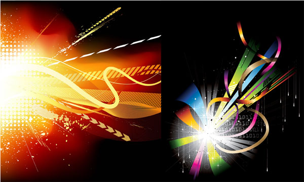 Light, lines, vector