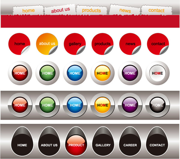 Web design vector navigation bar menu