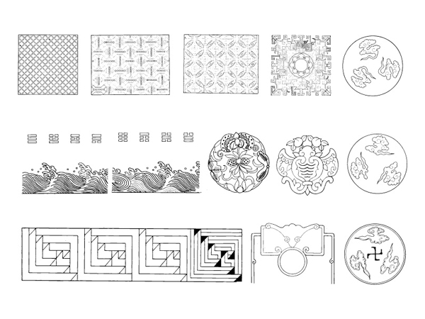 Patterns, wave, waves, clouds vector 