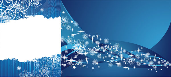 Blue Snowflake Background Vector&nbsp;