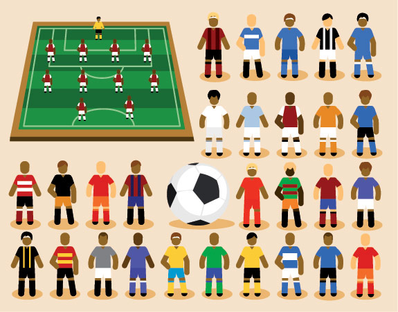 Cartoon Football Vector material