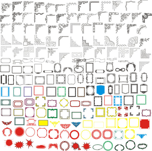 Lace and border Vector