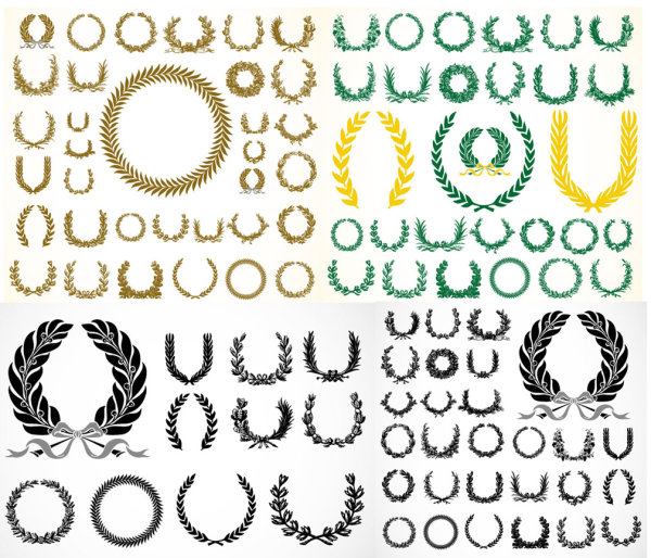 Olive branch vector material