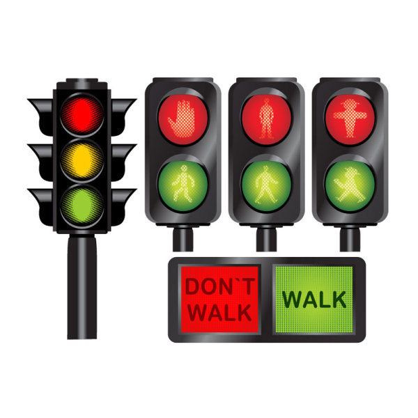 Traffic light icon vector material