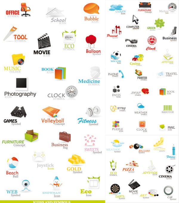 A variety of beautiful icons - vector material