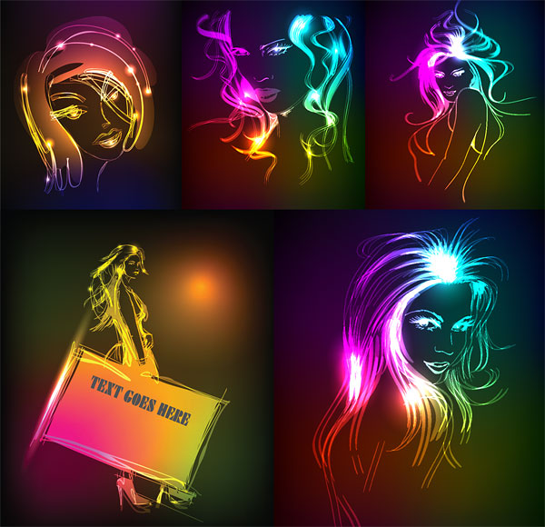 Vector drawing of the beautiful light