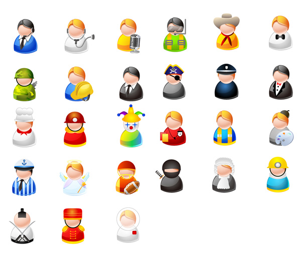 {cartoon character icon 1} vector material