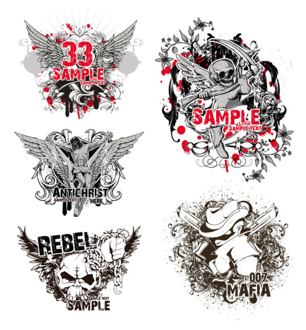 T-shirt Pattern vector material