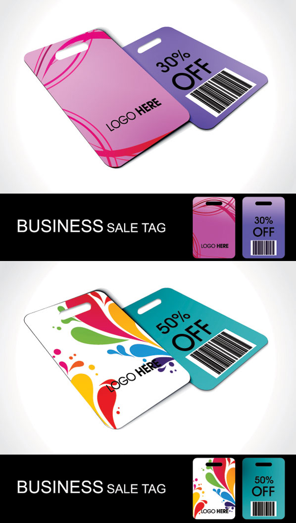 Discount sales label vector material