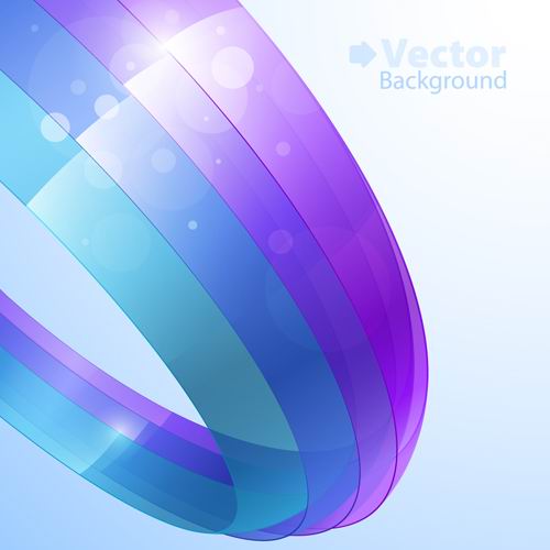 Colorful ribbons vector background material -1