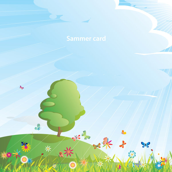 Summer cartoon images 05 - vector