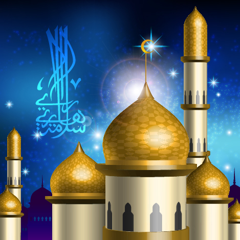 Islamic-style castle vector material -1