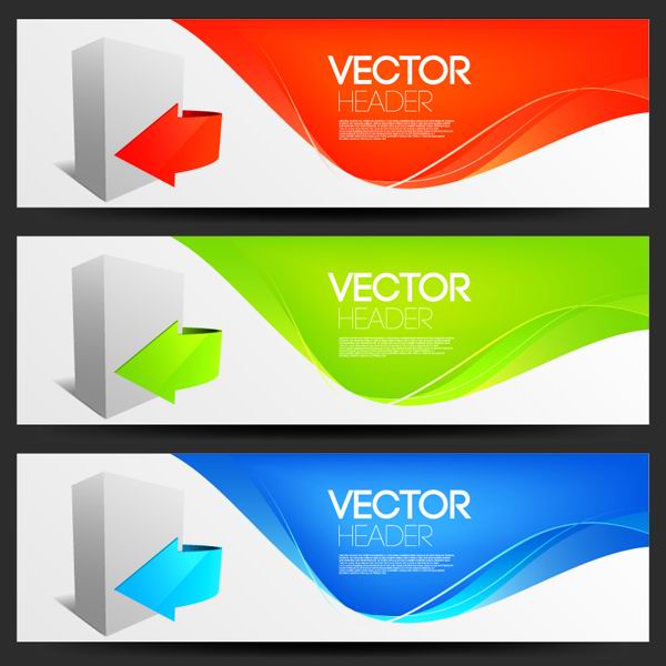 Fashion arrow banner design vector material -2