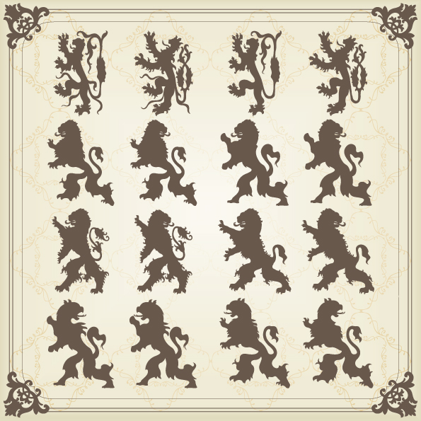 European gorgeous retro pattern 03 - vector