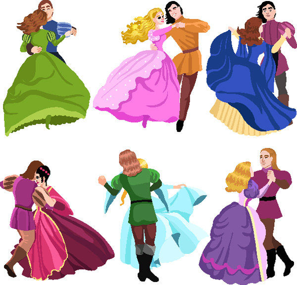 Exquisite cartoon partner 02 - vector material