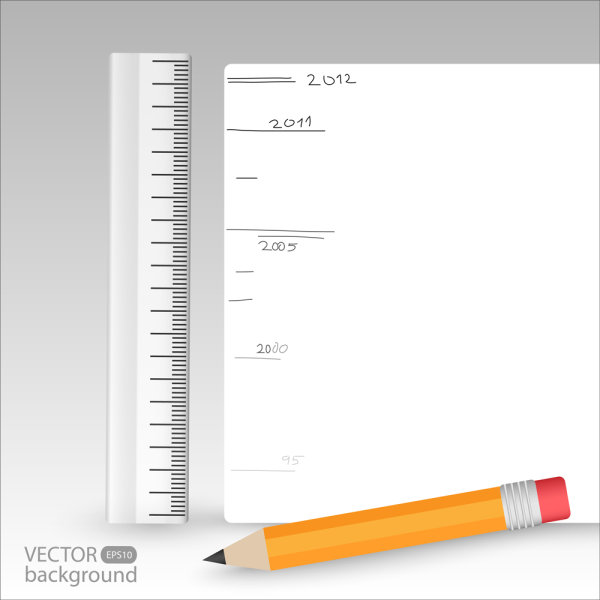 Realistic learning Stationery 041 - Vector