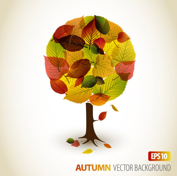 Autumn leaves graphic design vector material -2