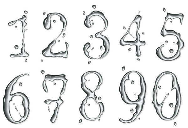 Water drops texture figures - vector material